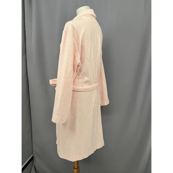 Hanro Bathrobe Womens Small Belted Shawl Collar Terry Robe Fleece Lined Lounge - Picture 5 of 12